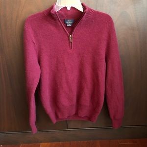 Brooks Brothers Cashmere 1/4 Zip Sweater Size M